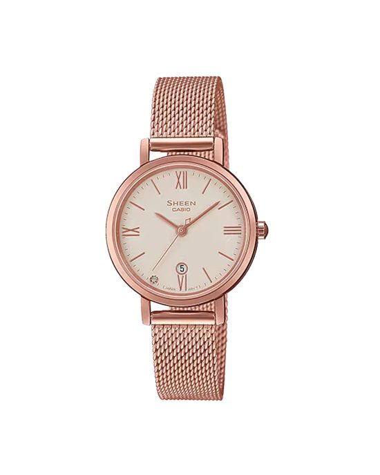 ساعت مچی زنانه کاسیو شین شیشه ضد خش CASIO SHEEN SHE-4540CGM-4A