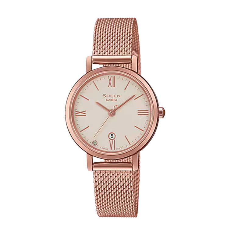 ساعت مچی زنانه کاسیو شین شیشه ضد خش CASIO SHEEN SHE-4540CGM-4A