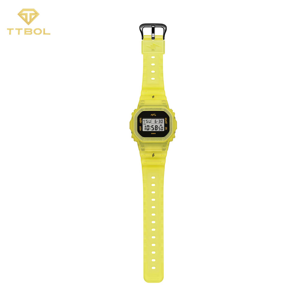 ساعت مچی مردانه کاسیو جیشاک با رنگ فسفری CASIO G-SHOCK DWE-5600JB-1A9
