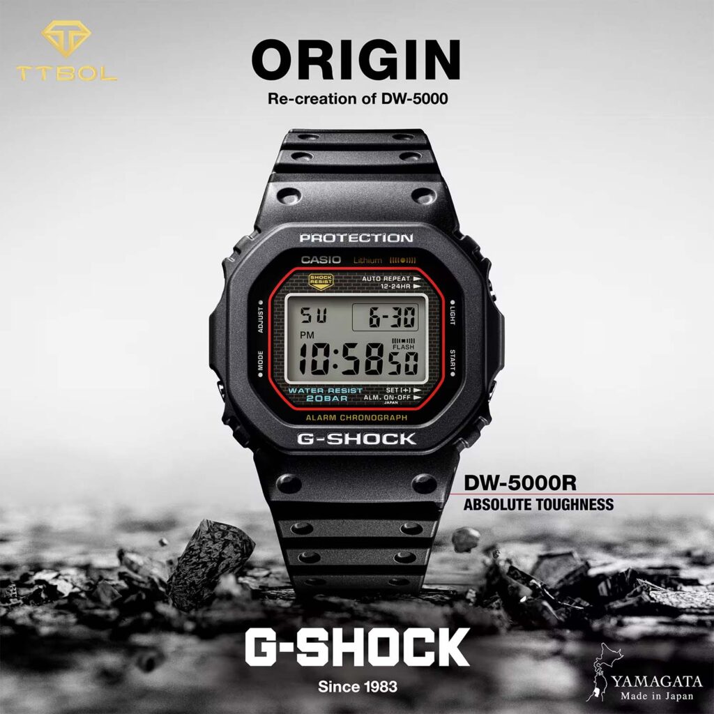 ساعت مچی مردانه کاسیو جیشاک ساخت ژاپن CASIO G-SHOCK DW-5000R-1A