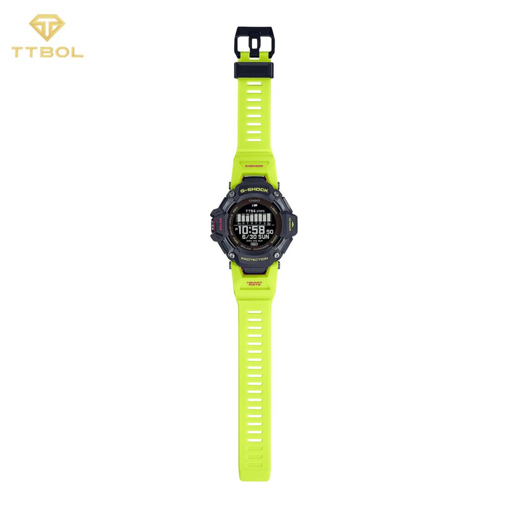 ساعت مچی مردانه کاسیو جیشاک سبز فسفری CASIO G-SHOCK GBD-H2000-1A9