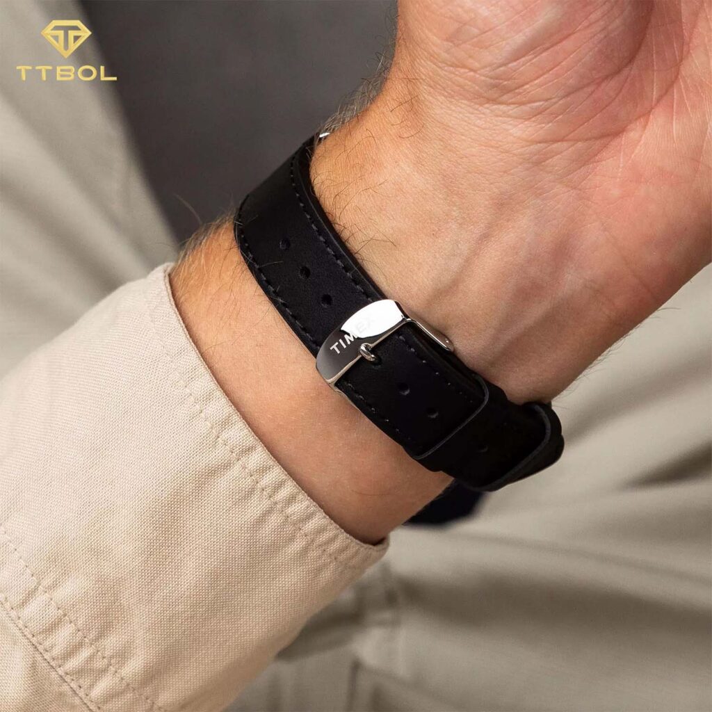 ساعت مچی مردانه تایمکس بند چرم مشکی TIMEX TW2V44600