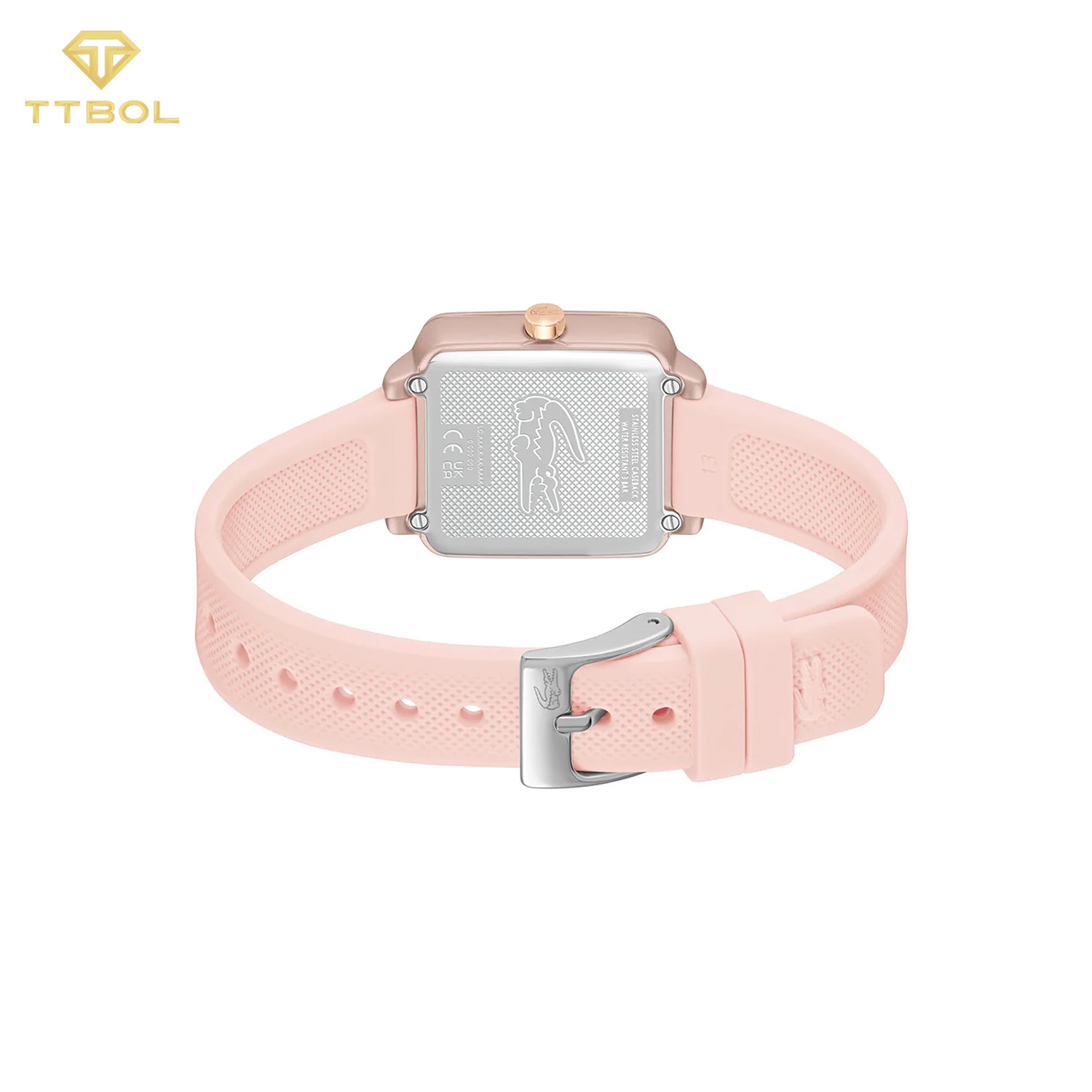 ساعت زنانه لاگوست 2001388 ساعت مچی زنانه لاگوست بند صورتی LACOSTE 2001388