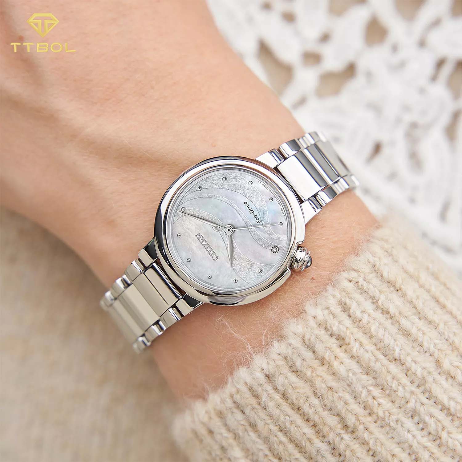 ساعت سیتیزن EM0910-80D ساعت مچی زنانه سیتیزن شیشه سافایر CITIZEN EM0910-80D