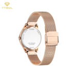 ساعت مچی زنانه سیتیزن بند حصیری رزگلد CITIZEN EM0508-80Y