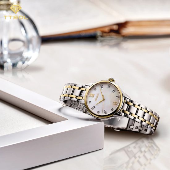 ساعت مچی لاکجری زنانه سیکو نکین برلیان SEIKO SRZ540P1