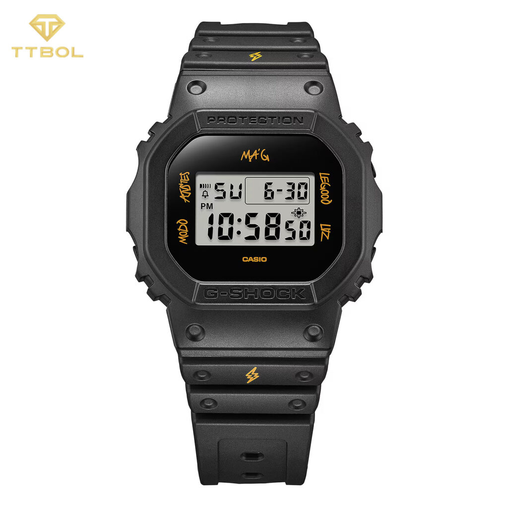 ساعت مچی مردانه کاسیو جیشاک مربعی CASIO G-SHOCK DWE-5600JB-1A9