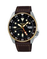 ساعت مچی اتوماتیک مردانه سیکو جی ام تی بند چرم SEIKO 5 SSK036K1