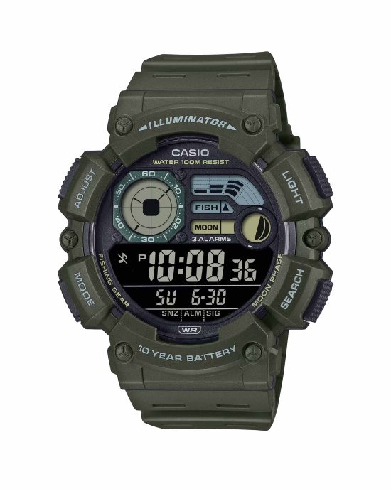 ساعت مچی مردانه مناسب ماهیگیری کاسیو CASIO WS-1500H-3BV