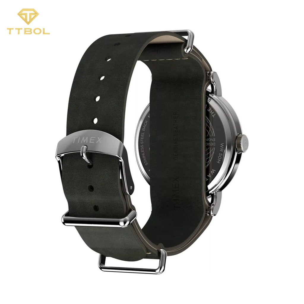 ساعت مچی مردانه تایمکس بند چرم نظامی TIMEX TW2W87000