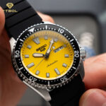 ساعت مچی اتوماتیک مردانه سیکو ۵ صفحه زرد SEIKO 5 SRPL87K1