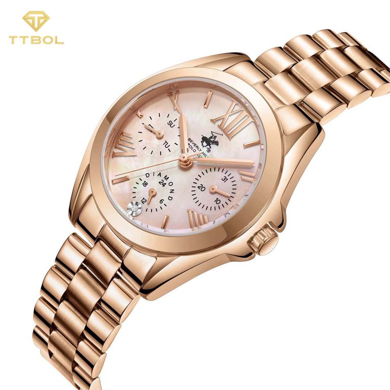 ساعت مچی زنانه بورلی هیلز پولو کلاب رزگلد BEVERLY HILLS POLO CLUB BP3653C.410
