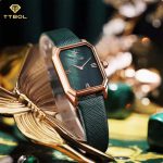 ساعت مچی زنانه جولیوس بند چرم سبز JULIUS JA-1275B