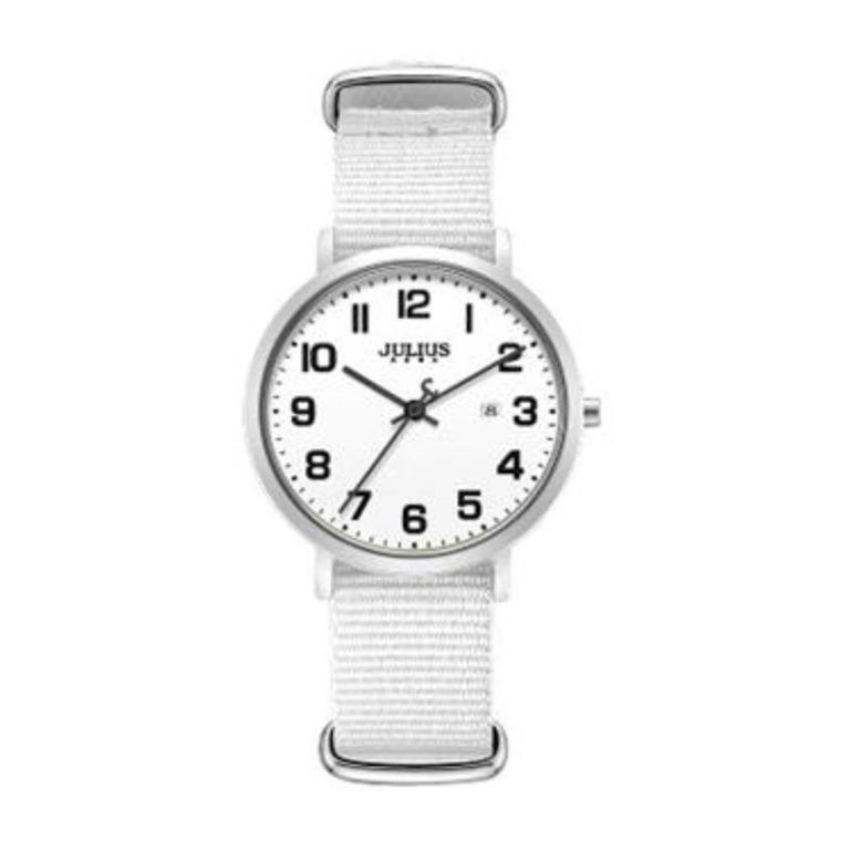 ساعت مچی زنانه جولیوس بند برزنتی سفید JULIUS JA-1552A