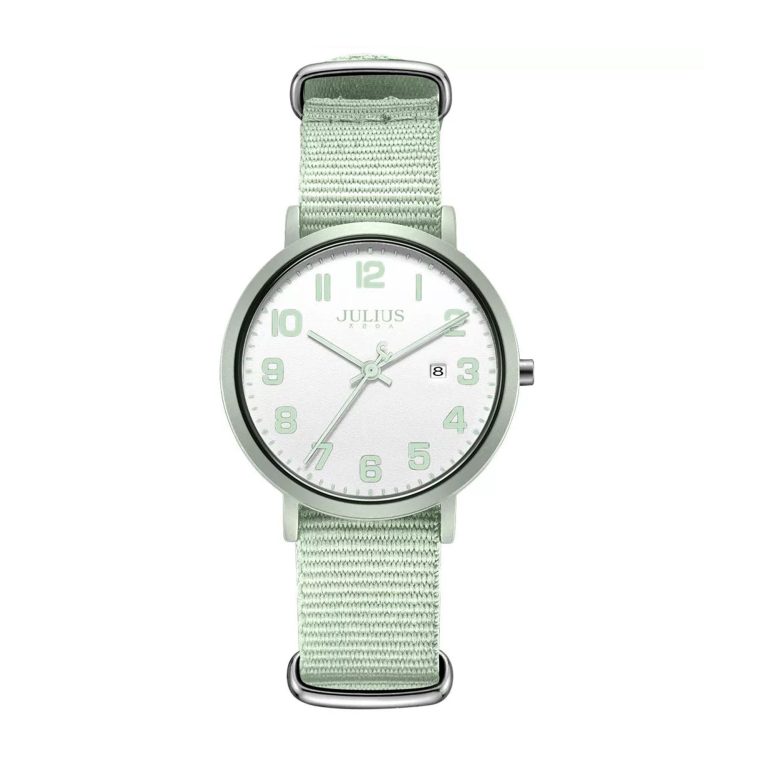 ساعت مچی زنانه جولیوس بند برزنتی سبز JULIUS JA-1552C