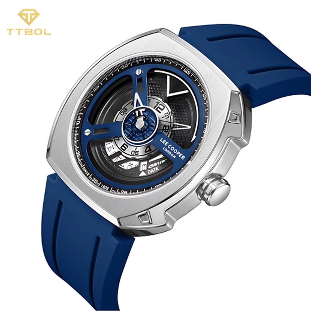 ساعت مچی مردانه لی کوپر بند رابر آبی LEE COOPER LC08245.399