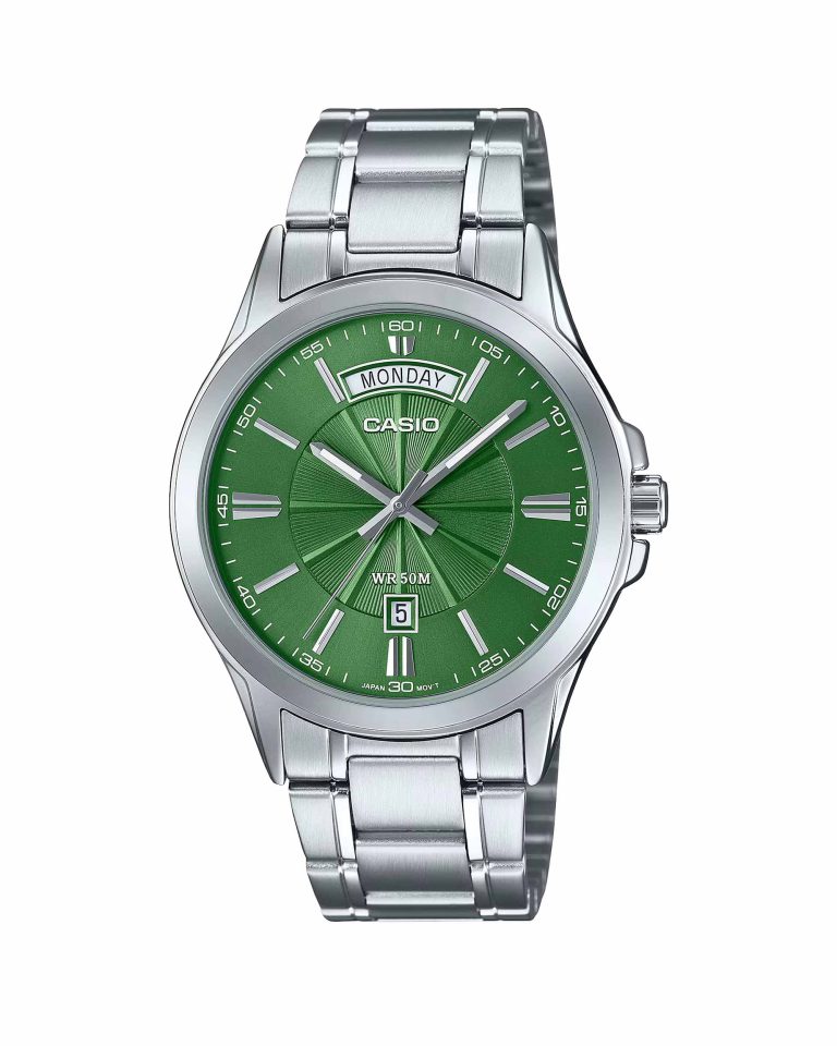 ساعت مچی مردانه کاسیو صفحه سبز MTP-1381D-3AV