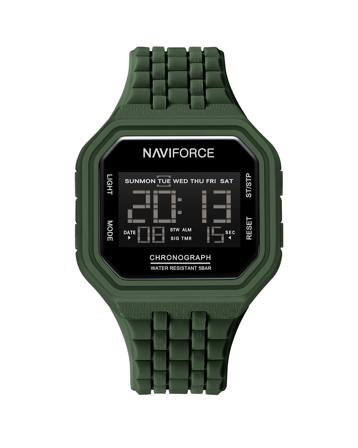 ساعت مچی مردانه ناوی فورس دیجیتالی چهارگوش NAVIFORCE NF7116 GN/GN