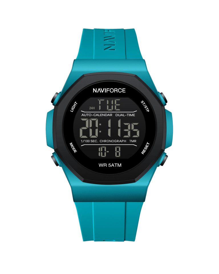 ساعت مچی مردانه ناوی فورس دیجیتالی بند رابر NAVIFORCE NF7117 P.BE/P.BE
