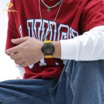 ساعت مچی مردانه ناوی فورس بند سیلیکونی زرد NAVIFORCE NF8031 B/Y/Y