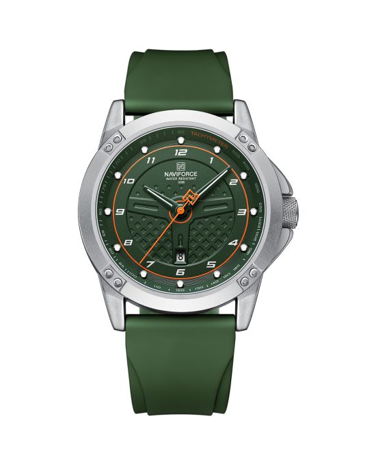 ساعت مچی مردانه ناوی فورس بند سیلیکونی NAVIFORCE NF8031 S/GN/GN