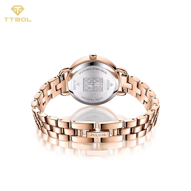 ساعت مچی زنانه جولیوس بند رزگلد JULIUS JA-1088C