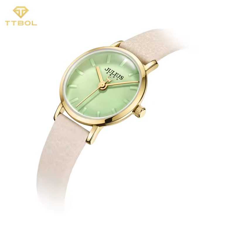 ساعت مچی زنانه جولیوس بند کرمی JULIUS JA-963B