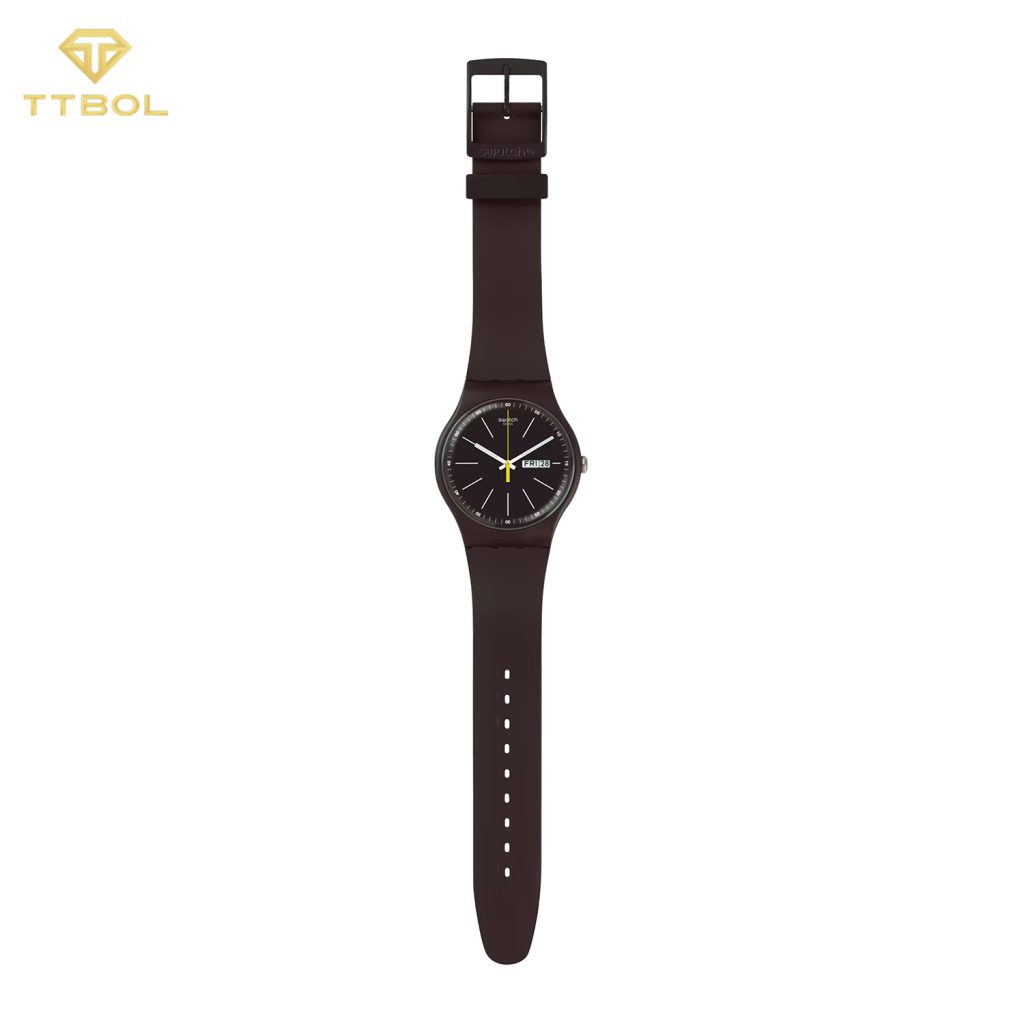 ساعت مچی سواچ قهوه ای SWATCH SUOC704