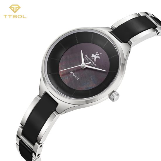 ساعت مچی زنانه بورلی هیلز پولو کلاب بند سرامیکی BEVERLY HILLS POLO CLUB BP3706C.350
