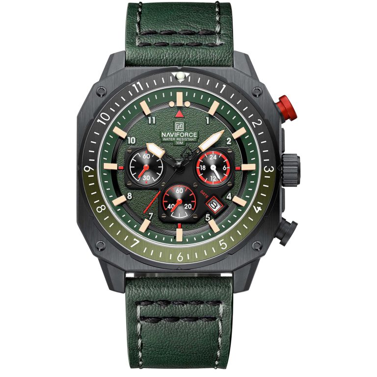 ساعت مچی مردانه ناوی فورس کرنوگراف NAVIFORCE NF8057 B/GN/GN