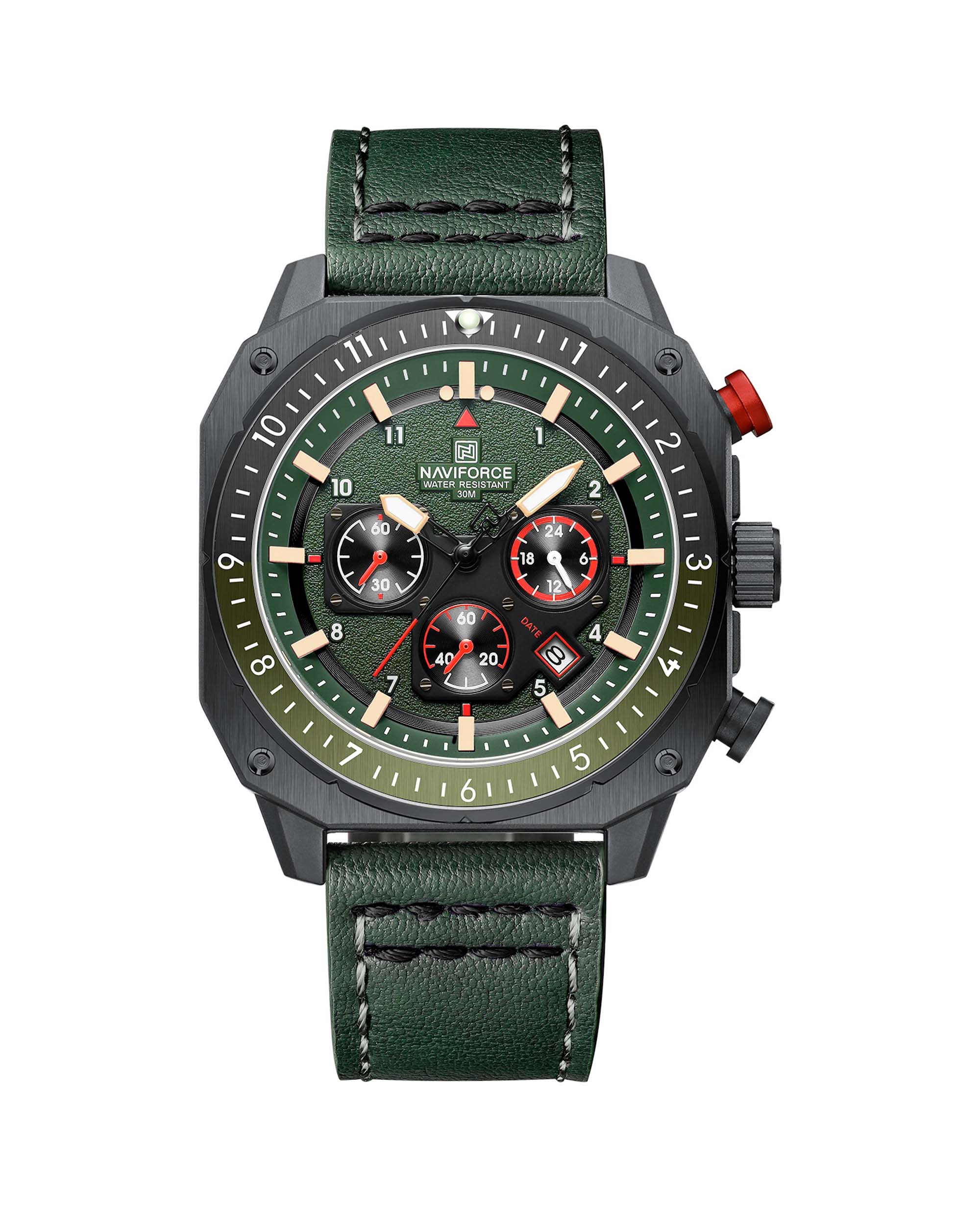 ساعت مچی مردانه ناوی فورس کرنوگراف NAVIFORCE NF8057 B/GN/GN