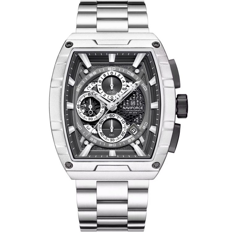 ساعت مچی مردانه ناوی فورس سه موتوره سیلور NAVIFORCE NF8066 S/B/S
