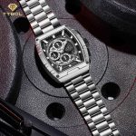 ساعت مچی مردانه ناوی فورس چهارگوش کرنوگراف NAVIFORCE NF8066 S/B/S