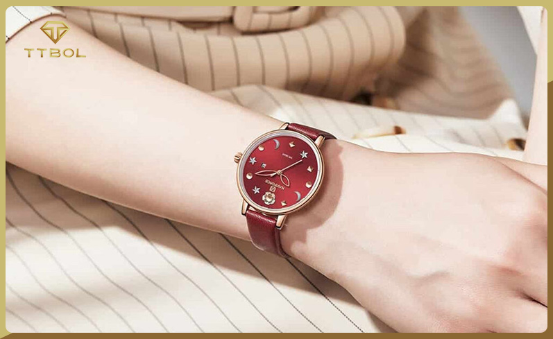 ساعت مچی بند چرمی زنانه