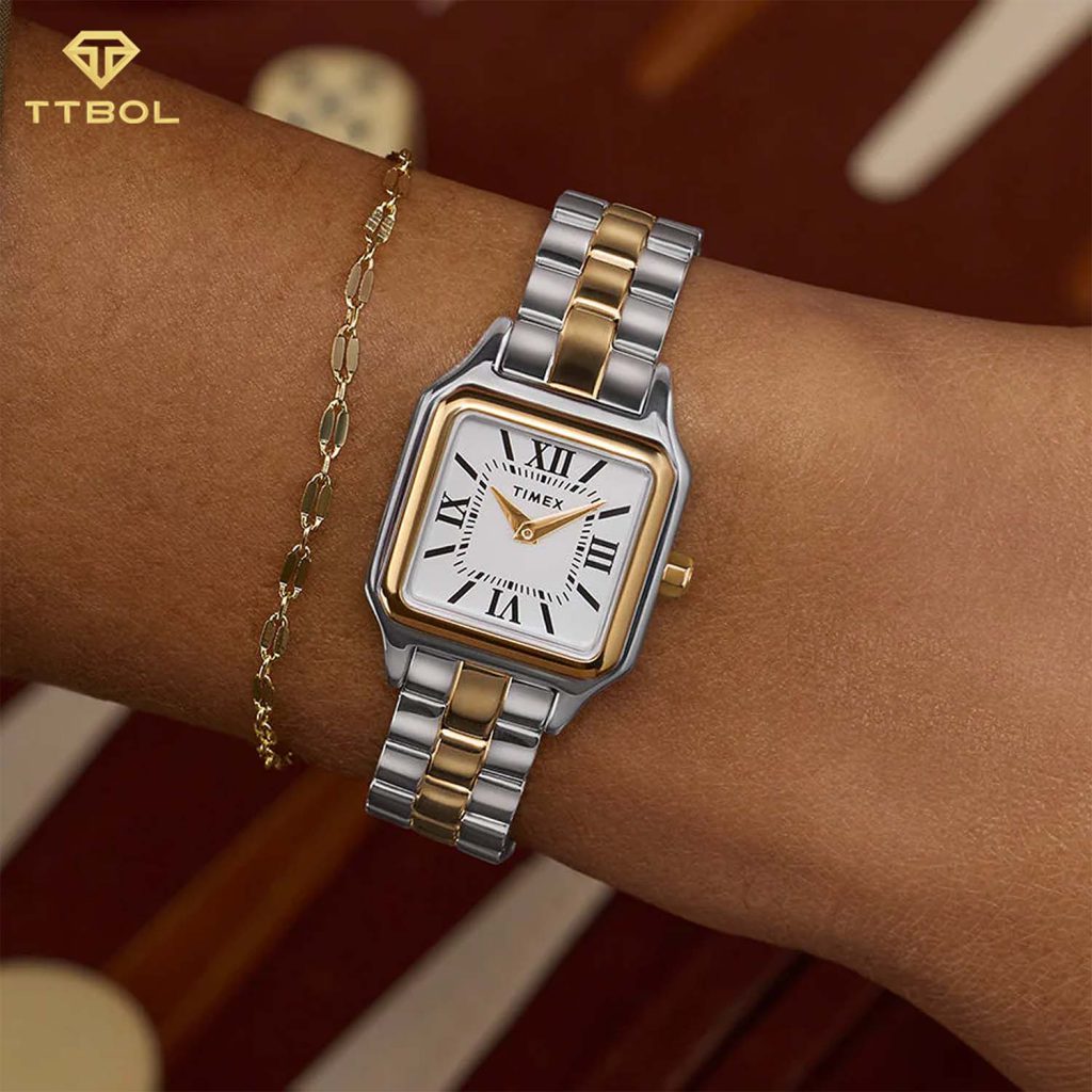 ساعت مچی زنانه تایمکس صفحه مربعی TIMEX TW2Y23900