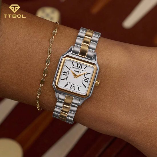 ساعت مچی زنانه تایمکس صفحه مربعی TIMEX TW2Y23900
