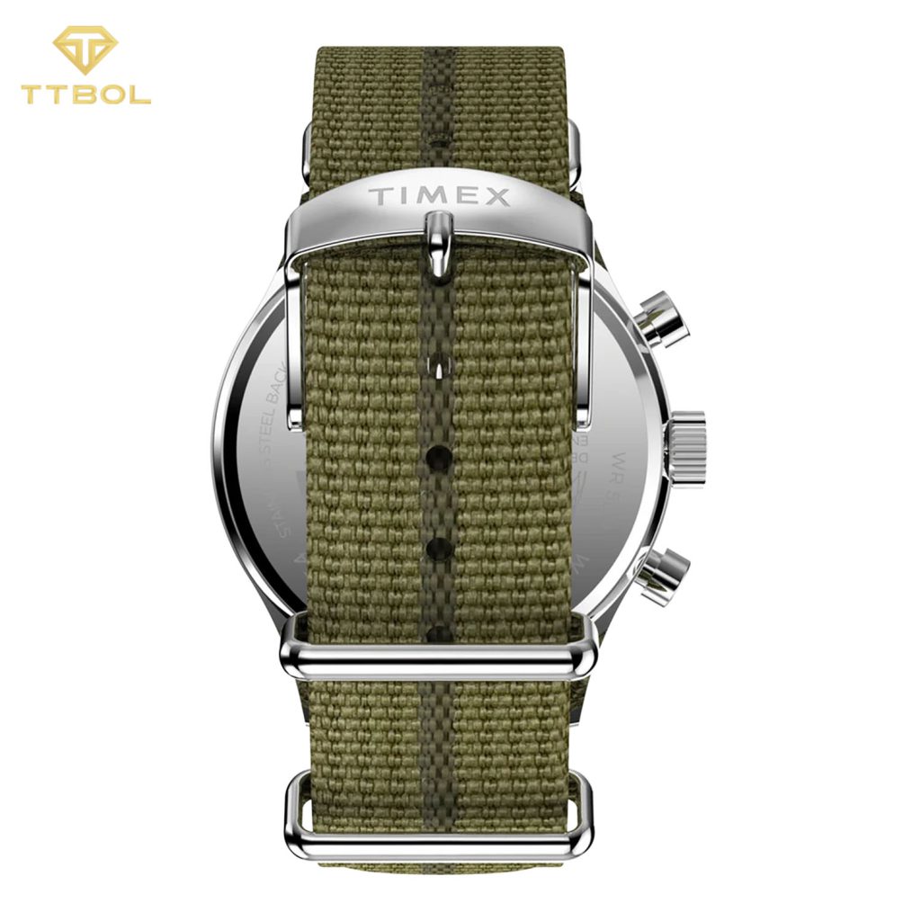 ساعت مچی مردانه تایمکس بند نیتو سبز TIMEX TW2Y15700