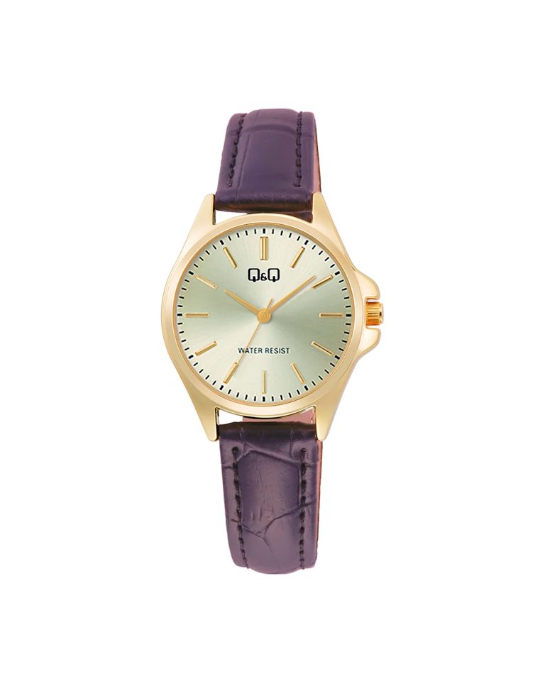 ساعت مچی زنانه کیو اند کیو بند چرم اورجینال Q&Q C37A-009PY