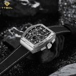 ساعت مچی مردانه ناوی فورس چهارگوش NAVIFORCE NF8053 S/W/B