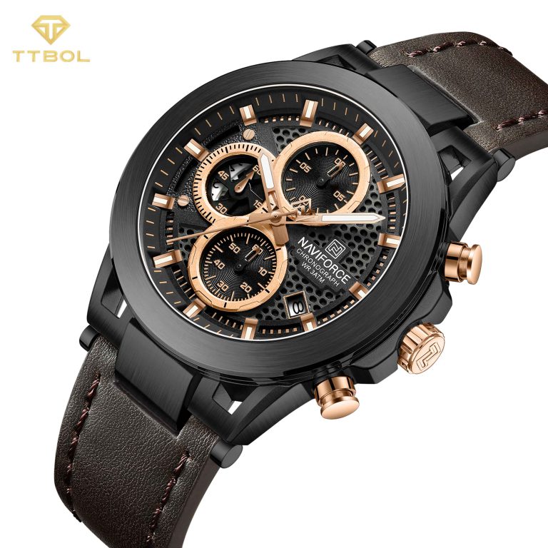 ساعت مچی مردانه ناوی فورس تاریخدار NAVIFORCE NF8073 B/RG/D.BN