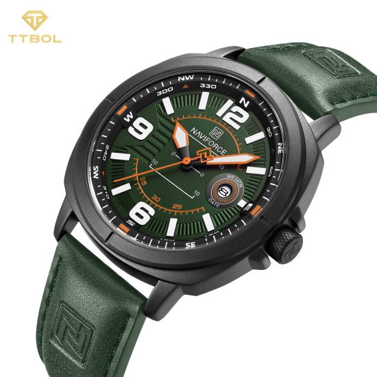ساعت مچی مردانه ناوی فورس سبز رنگ NAVIFORCE NF8078 B/GN/GN