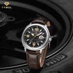 ساعت مچی مردانه ناوی فورس قهوه ای صفحه مشکی NAVIFORCE NF8078 S/Y/D.BN