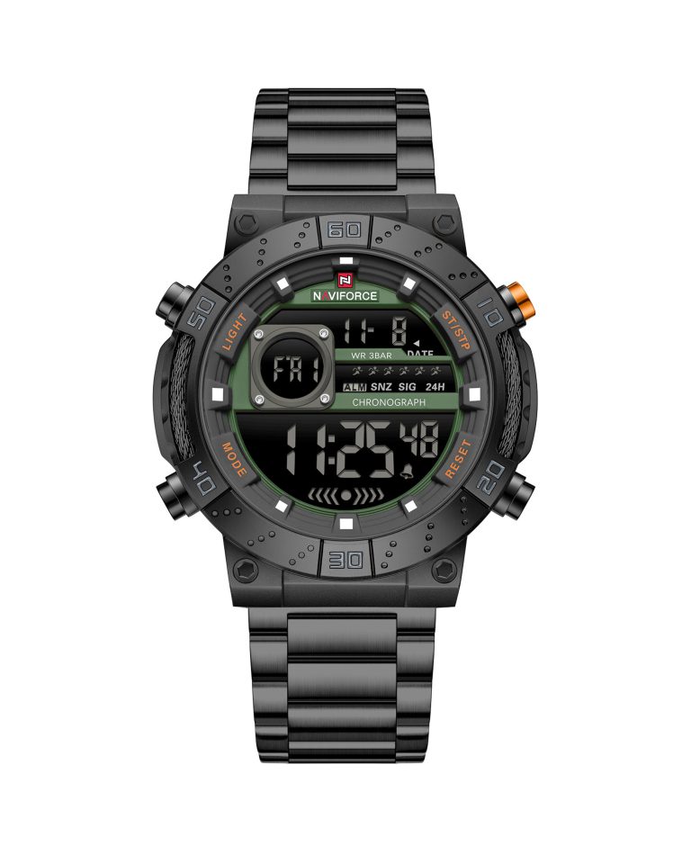 ساعت مچی مردانه ناوی فورس تمام مشکی NAVIFORCE NF9241S B/GN/B