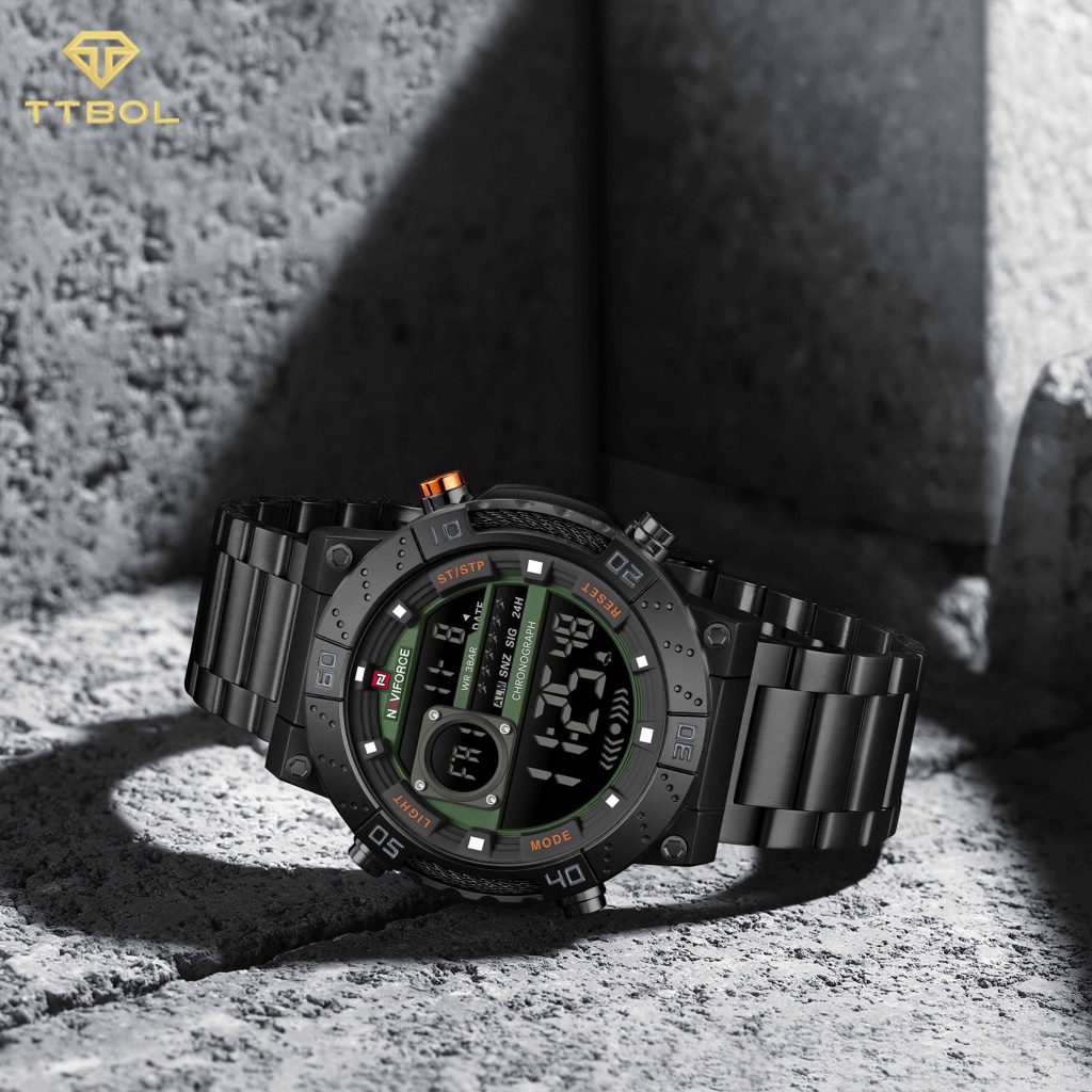ساعت مچی مردانه ناوی فورس NAVIFORCE NF9241S B/GN/B