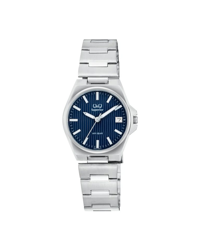 ساعت مچی زنانه کیو اند کیو تمام استیل صفحه سرمه ای Q&Q S22A-003VY