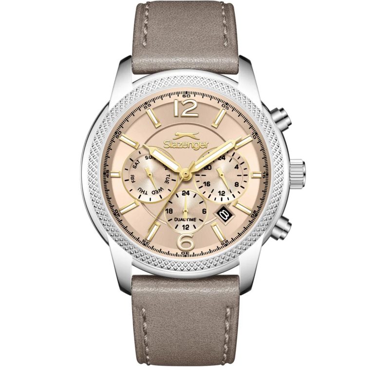 ساعت مچی مردانه اسلازنجر اورجینال بند چرم SLAZENGER SL.09.2543.2.03