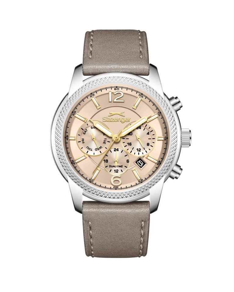 ساعت مچی مردانه اسلازنجر اورجینال بند چرم SLAZENGER SL.09.2543.2.03