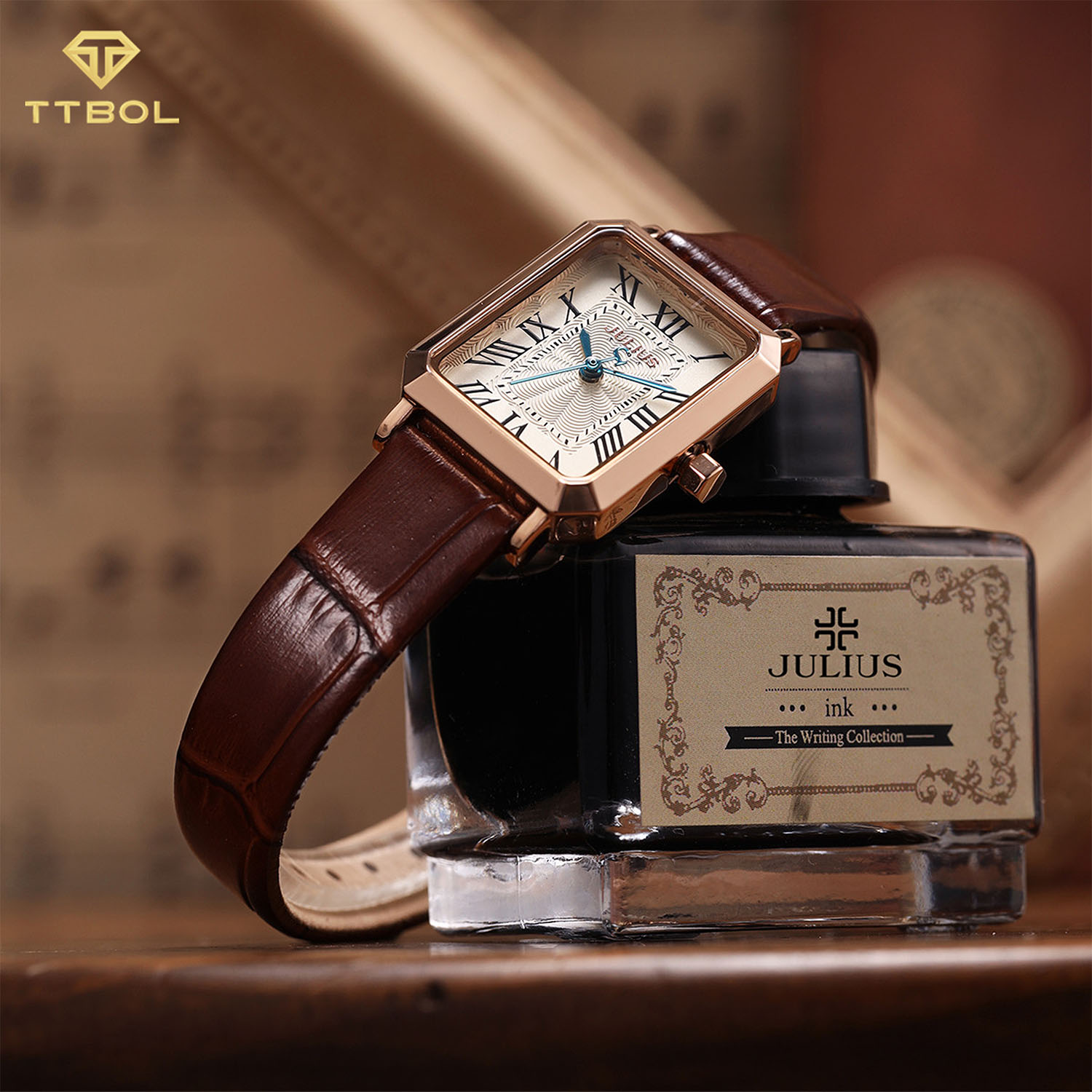ساعت مچی زنانه جولیوس صفحه چهارگوش JULIUS JA-1286B
