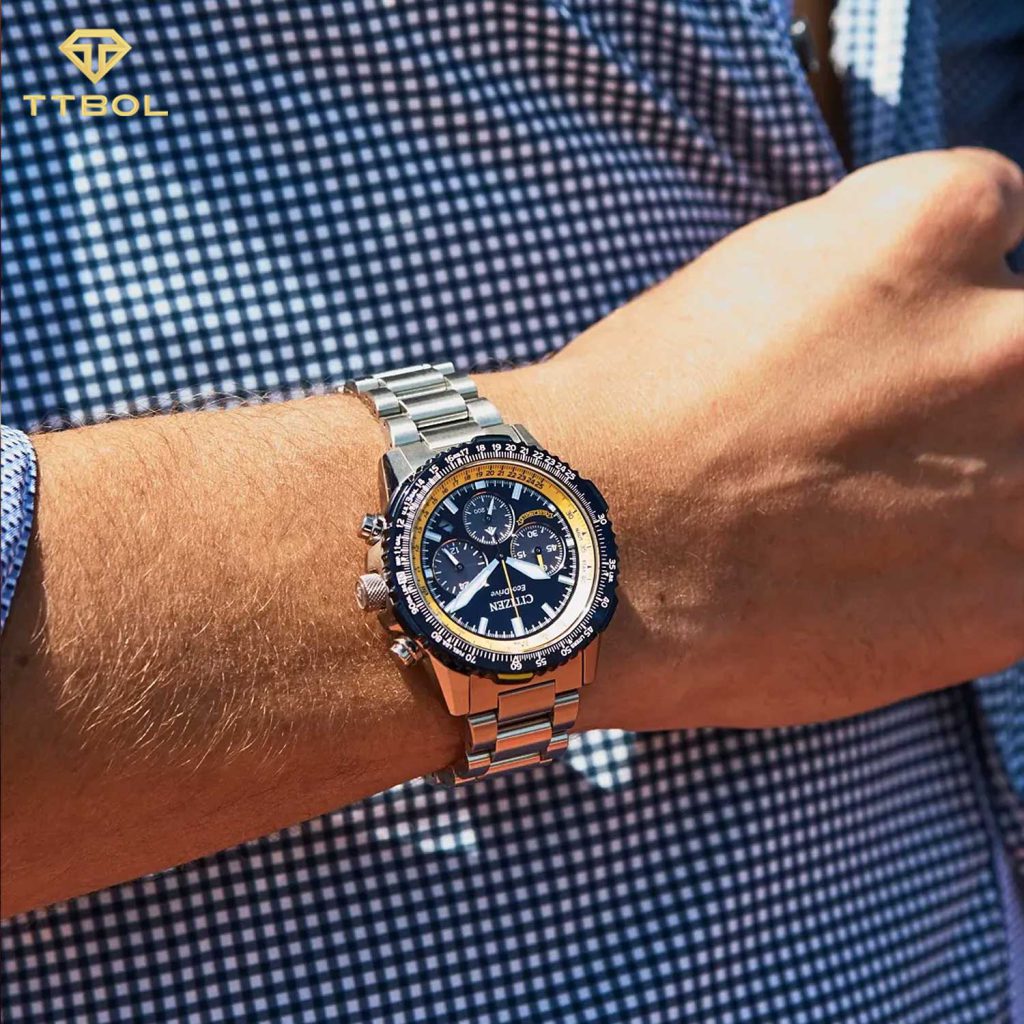 ساعت مچی مردانه سیتیزن بلو آنجل کرنوگراف CITIZEN CA4667-53L