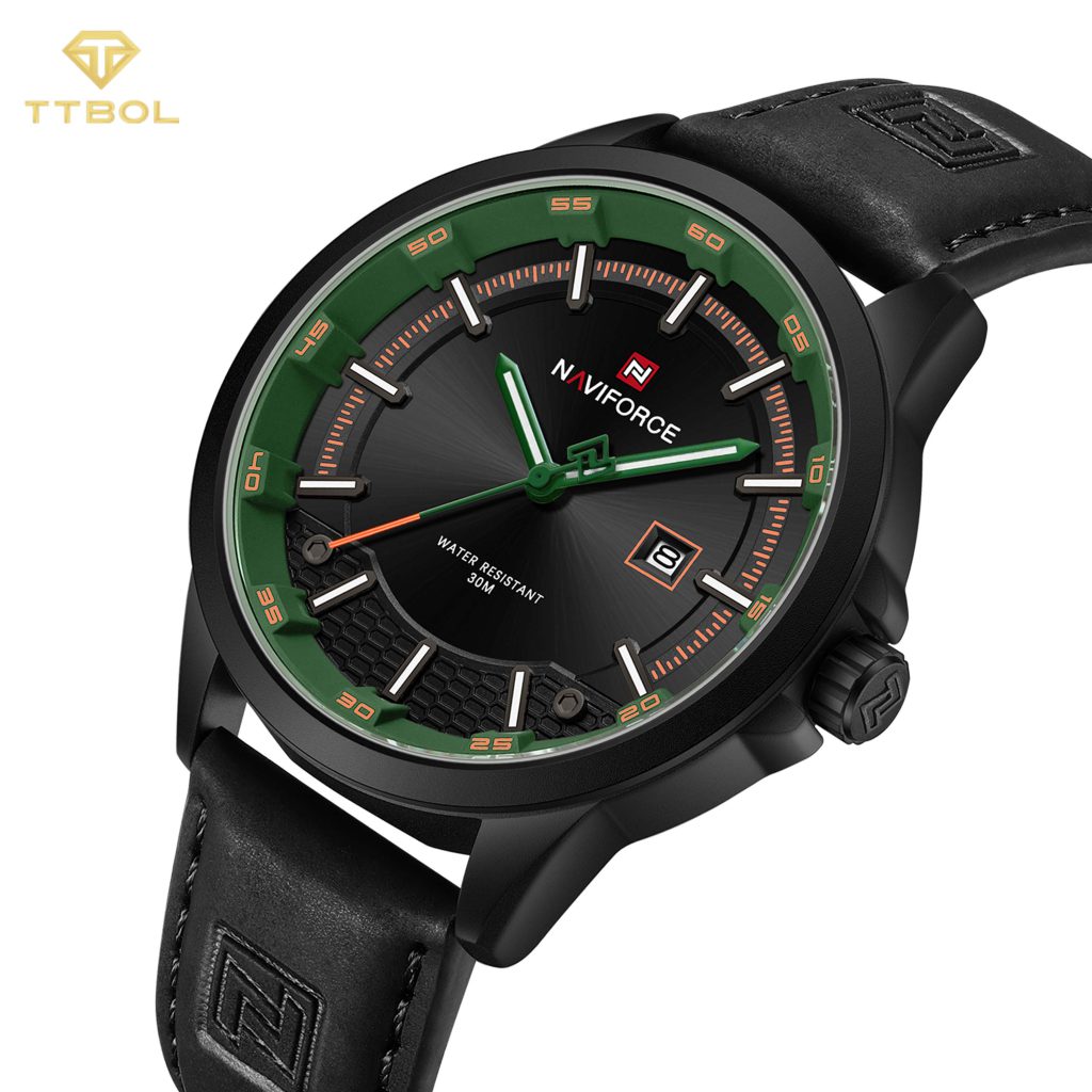 ساعت مچی مردانه ناوی فورس تمام مشکی NAVIFORCE NF9248L B/GN/B